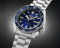 Seiko 5 Sports SKX Automatic Blue Dial Silver Steel Strap Watch for Men - SRPL83K1