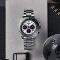 Seiko Prospex Speedtimer Solar Chronograph Silver Dial Silver Steel Strap Watch for Men - SSC911