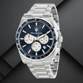 Maserati Velocità Chronograph Blue Dial Silver Steel Strap Watch for Men - R8873652005