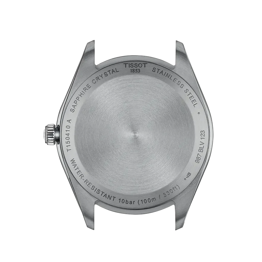 Tissot PR 100 Quartz Silver Dial Black Leather Strap Watch for Men - T150.410.16.031.00
