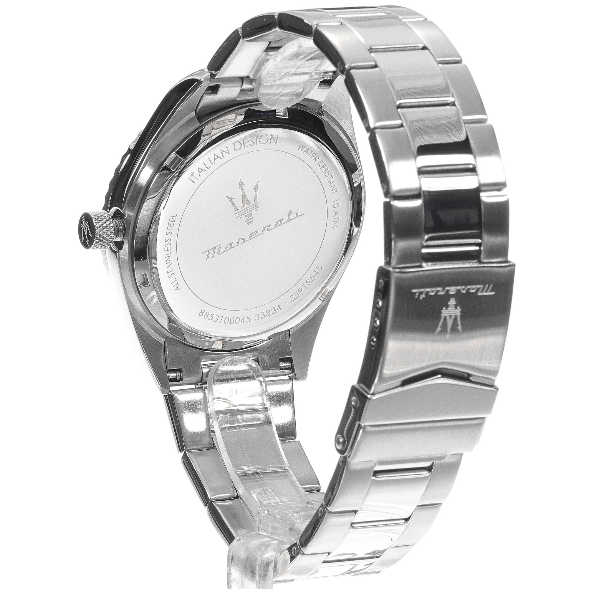 Maserati Competizione Silver Dial Silver Steel Strap Watch for Men - R8853100045
