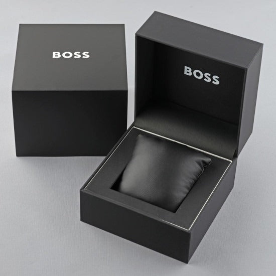 Hugo Boss Avery Chronograph Blue Dial Silver Steel Strap Watch for Men - 1514158