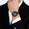 Maserati Stile Skeleton Chronograph Blue Dial Grey Steel Strap Watch for Men - R8873642012