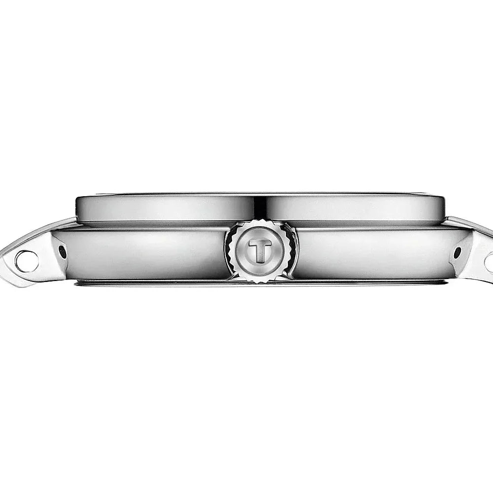 Tissot T-Lady Flamingo Diamonds Mother of Pearl Dial SIlver Steel Strap Watch for Women - T094.210.11.116.02