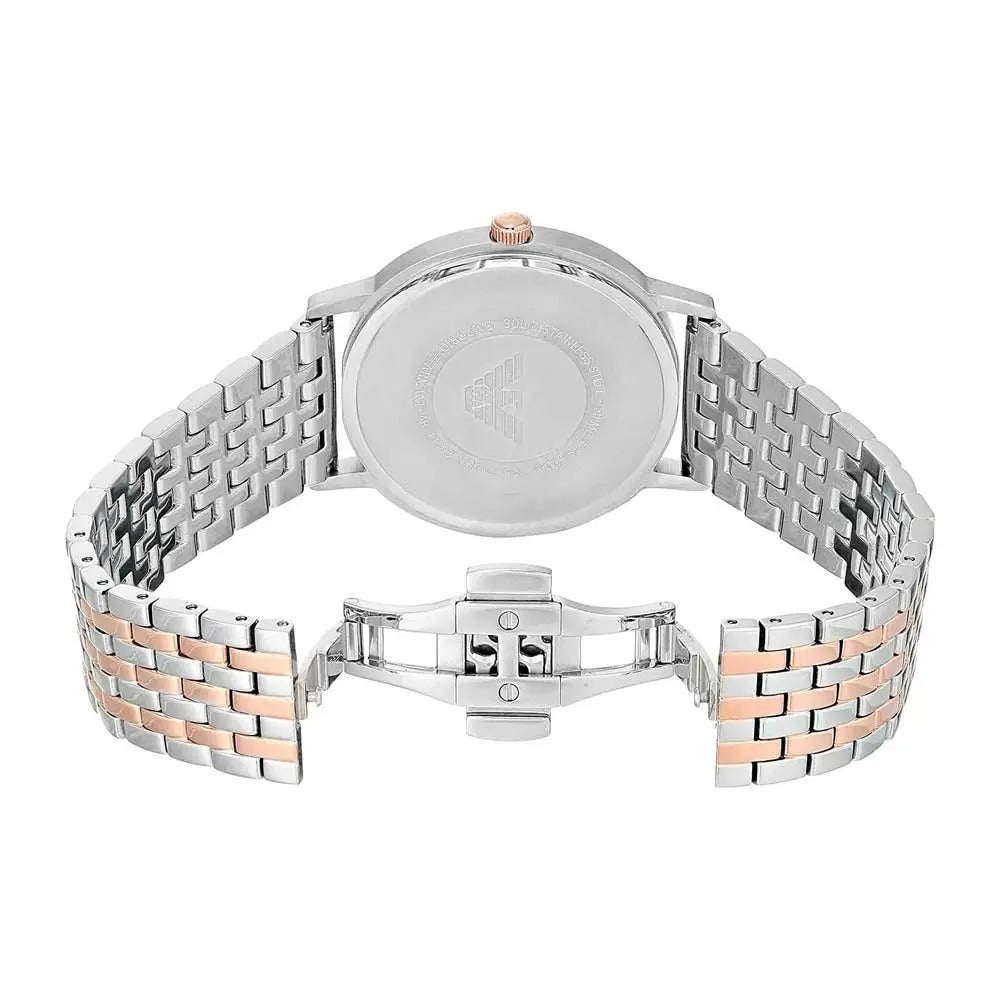 Emporio Armani Kappa Gray Dial Two Tone Steel Strap Watch for Men - AR11121