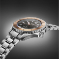 Seiko Prospex Polygonal Sea Diver Automatic Black Dial Silver Steel Strap Watch for Men - SPB485J1