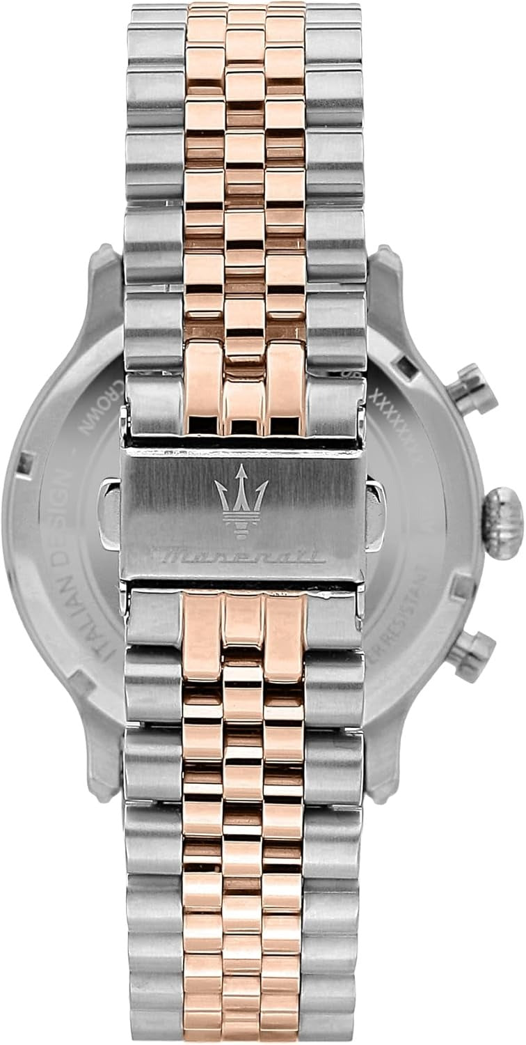 Maserati Epoca Limited Edition Chronograph Blue Dial Two Tone Steel Strap Watch for Men - R8873618021
