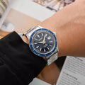 Seiko Presage Style60's Automatic Blue Dial Silver Steel Strap Watch for Men - SRPG05J1
