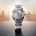 Tissot PRC 100 Solar Quartz Silver Dial Silver Steel Strap Watch for Men - T151.422.11.031.00