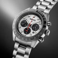 Seiko Prospex Speedtimer Solar Chronograph Silver Dial Silver Steel Strap Watch for Men - SSC911