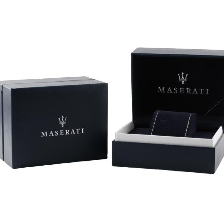 Maserati Stile Chronograph Green Dial Silver Steel Strap Watch for Men - R8873642011