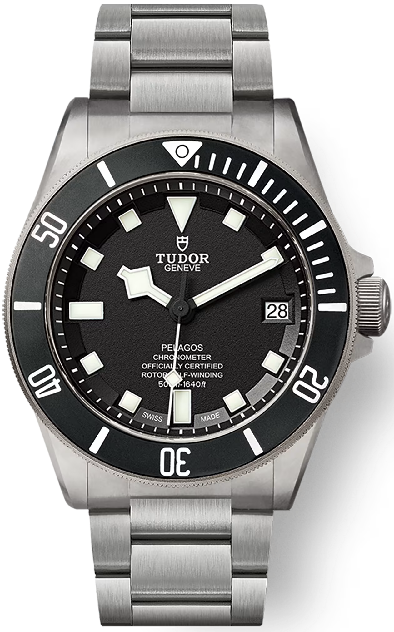 Tudor Pelagos Black Dial Grey Steel Strap Watch for Men - M25600TN-0001