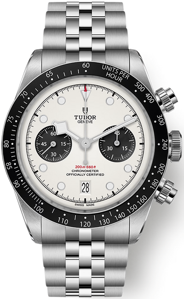 Tudor Black Bay Chrono Silver Dial Silver Steel Strap Watch for Men - M79360N-0014