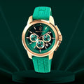 Maserati Successo Chronograph Green Dial Green Silicone Strap Watch for Men - R8871621038
