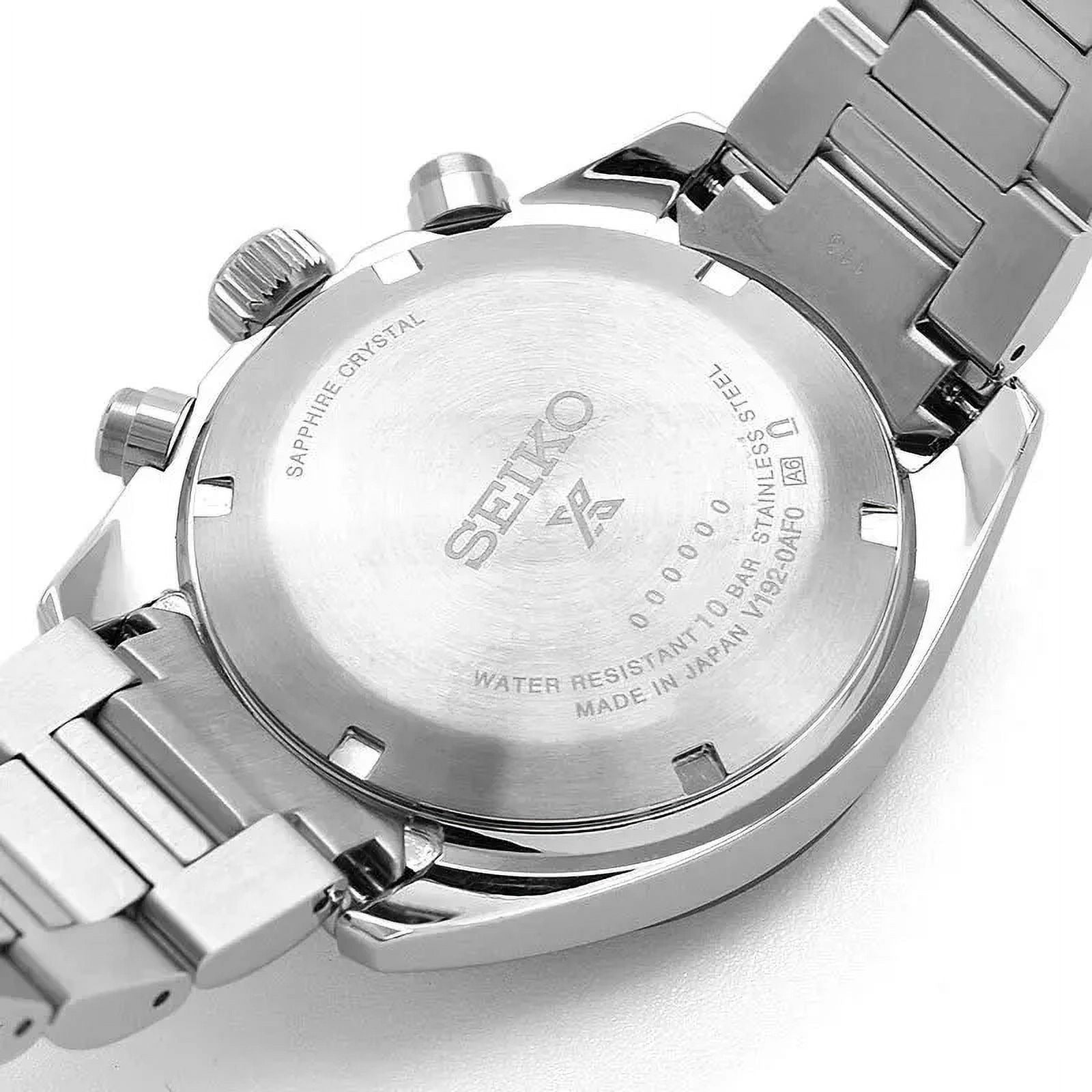 Seiko Prospex Speedtimer Solar Chronograph Gold Dial Silver Steel Strap Watch for Men - SSC817