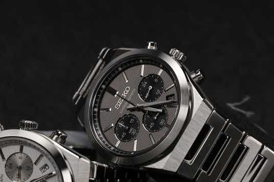 Seiko Conceptual Chronograph Grey Dial Silver Steel Strap Watch for Men - SSB455P1