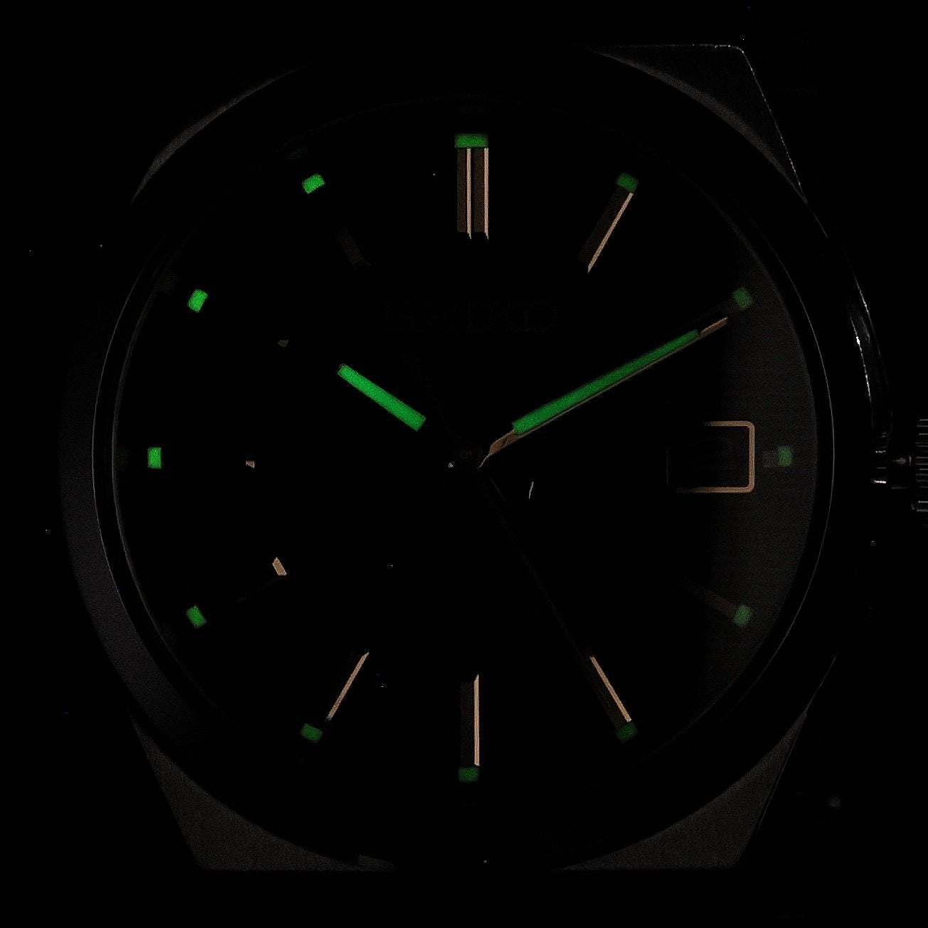 Seiko Conceptual Green Dial Silver Steel Strap Watch for Men - SUR601P1