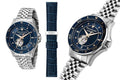Maserati SFIDA Special Edition Automatic Blue Dial Silver Steel Strap Watch for Men - R8823140013
