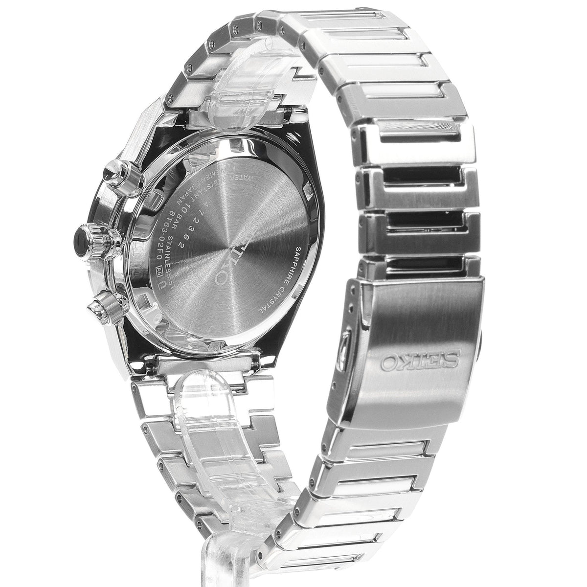 Seiko Conceptual Chronograph Grey Dial Silver Steel Strap Watch for Men - SSB455P1