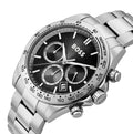 Hugo Boss Hero 2.0 Chronograph Black Dial Silver Steel Strap Watch for Men - 1514267