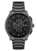 Hugo Boss Peak Chronograph Black Dial Black Steel Strap Watch for Men - 1514192