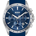 Hugo Boss Strike Chronograph Blue Dial Blue Rubber Strap Watch for Men - 1514239