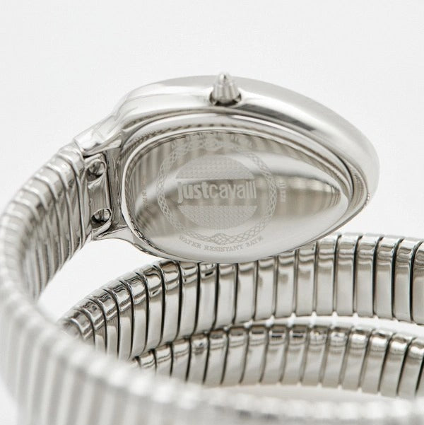 Just Cavalli Glam Evo 5 Silver Dial Silver Steel Strap Watch for Women - JC1L228M0015