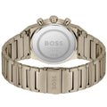 Hugo Boss Candor Chronograph Green Dial Brown Steel Strap Watch for Men - 1514222