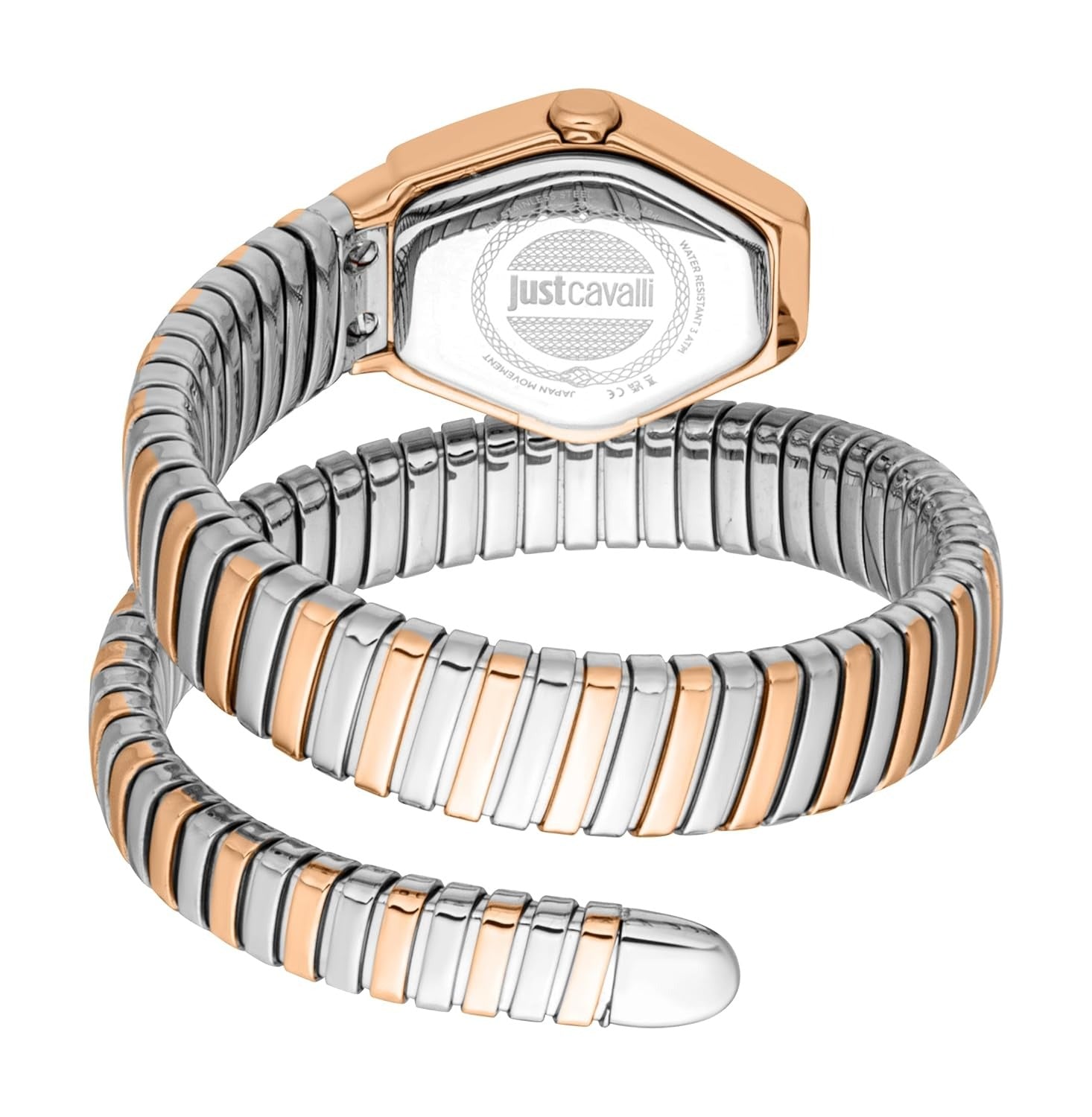 Just Cavalli Splora Silver Dial Two Tone Steel Strap Watch for Women - JC1L394M0065