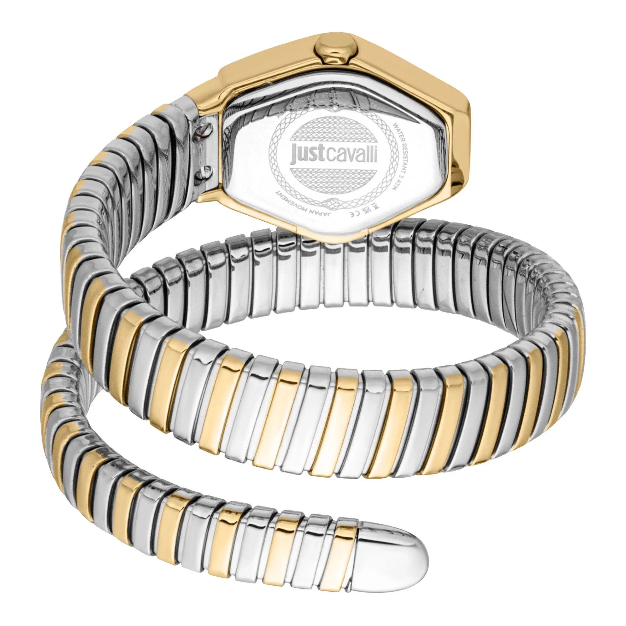 Just Cavalli Splora Silver Dial Two Tone Steel Strap Watch for Women - JC1L394M0055