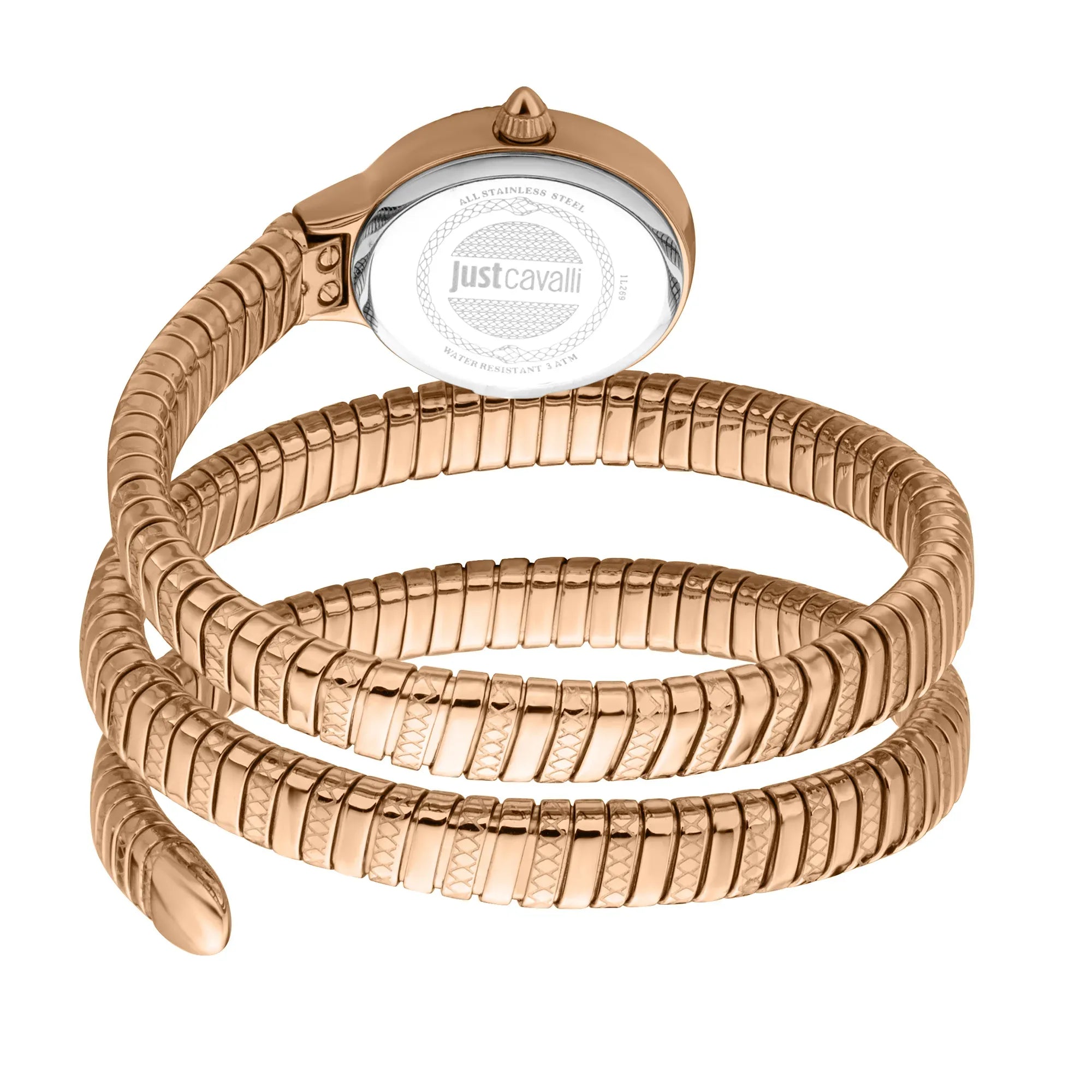 Just Cavalli After Party Green Dial Rose Gold Steel Strap Watch for Women - JC1L269M0035