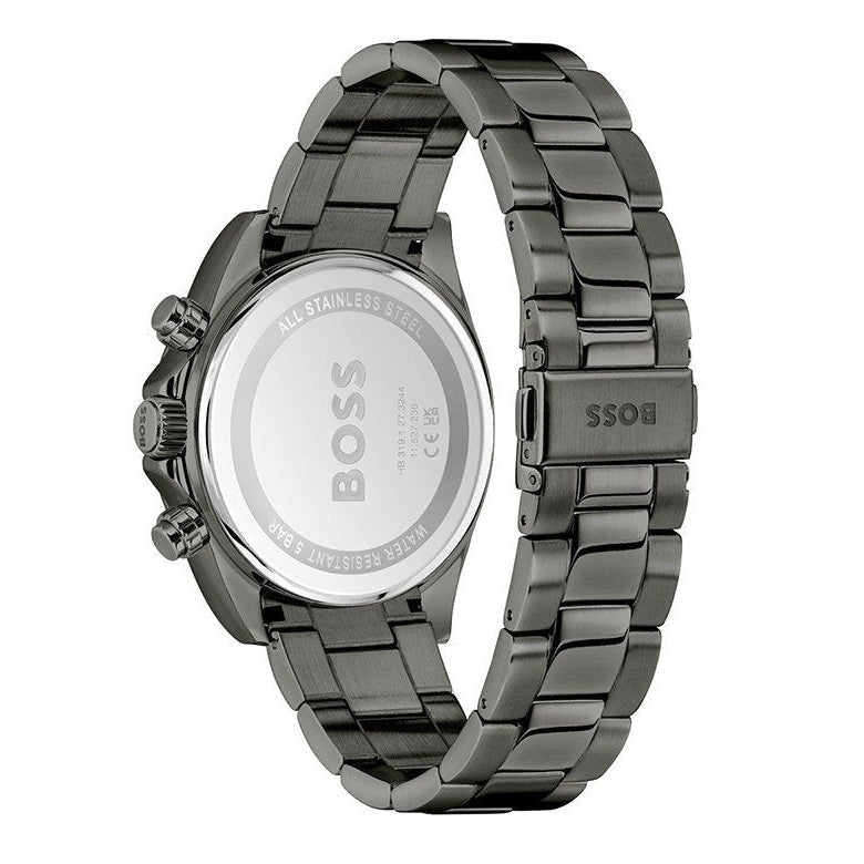 Hugo Boss Hero 2.0 Chronograph Grey Dial Grey Steel Strap Watch for Men - 1514299