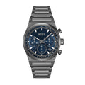 Hugo Boss Candor Chronograph Blue Dial Grey Steel Strap Watch for Men - 1514223