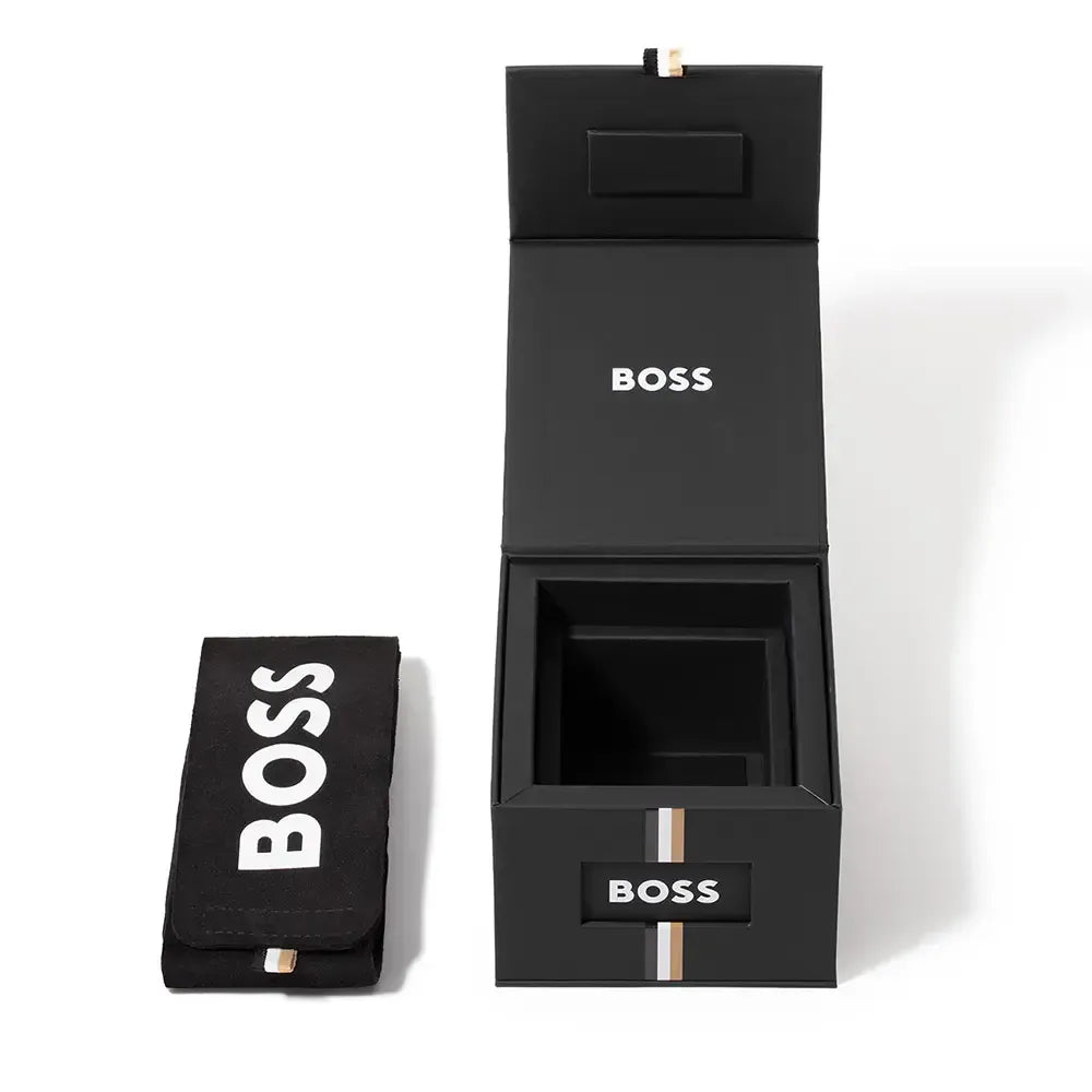 Hugo Boss Principle Skeleton Grey Dial Brown Leather Strap Watch for Men - 1514235