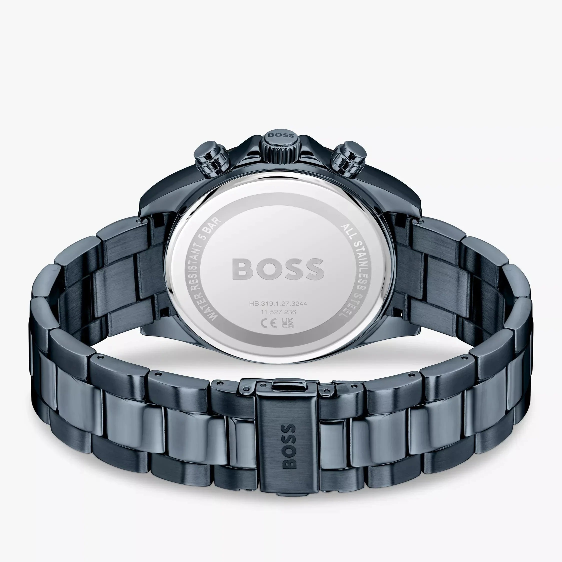 Hugo Boss Hero 2.0 Chronograph Blue Dial Blue Steel Strap Watch for Men - 1514270
