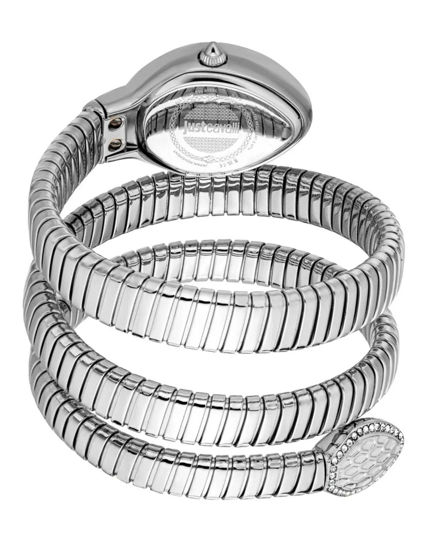 Just Cavalli Carezza Blue Dial Silver Steel Strap Watch for Women - JC1L372M0015