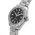Tag Heuer Aquaracer Automatic Black Dial Silver Steel Strap Watch for Men - WAY2110.BA0928