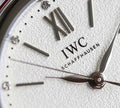 IWC Portofino Automatic Diamonds Silver Dial Red Leather Strap Watch for Women - IW357408