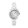 Chanel J12 Quartz Diamonds White Dial White Steel Strap Watch for Women - J12 H3110
