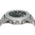 Versace Greca Action Chronograph Quartz Green Dial Silver Steel Strap Watch for Men - VE3J00422
