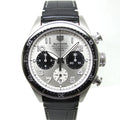 Tag Heuer Autavia Chronometer Flyback Chronograph Silver Dial Black Leather Strap Watch for Men - CBE511B.FC8279
