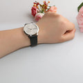 Calvin Klein Minimal Silver Dial Black Leather Strap Watch for Men - K3M221CY