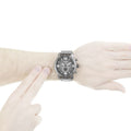 Fossil Nate Chronograph Gunmetal Dial Grey Steel Strap Watch for Men - JR1437