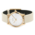 Calvin Klein City Silver Dial White Leather Strap Watch for Women - K2G236X6