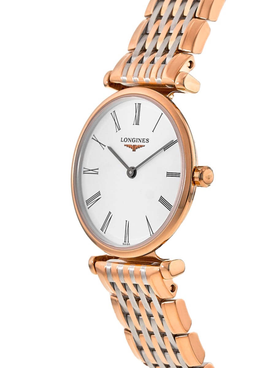 Longines La Grande Classique De Longines White Dial Two Tone Mesh Bracelet Watch for Women - L4.209.1.91.7