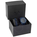 Armani Exchange Outerbanks Chronograph Blue Dial Blue Silicone Strap Watch For Men - AX7128