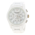 Emporio Armani Chronograph Ceramic White Dial Watch For Women - AR1403