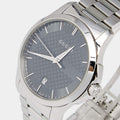 Gucci G Timeless Grey Dial Silver Steel Strap Watch For Men - YA126441