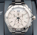 Tag Heuer Aquaracer White Dial Silver Steel Strap Watch for Men - CAY1111.BA0927