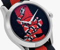 Gucci Le Marche Des Merveilles Blue Red Dial Blue Red Nylon Strap Unisex Watch - YA126493